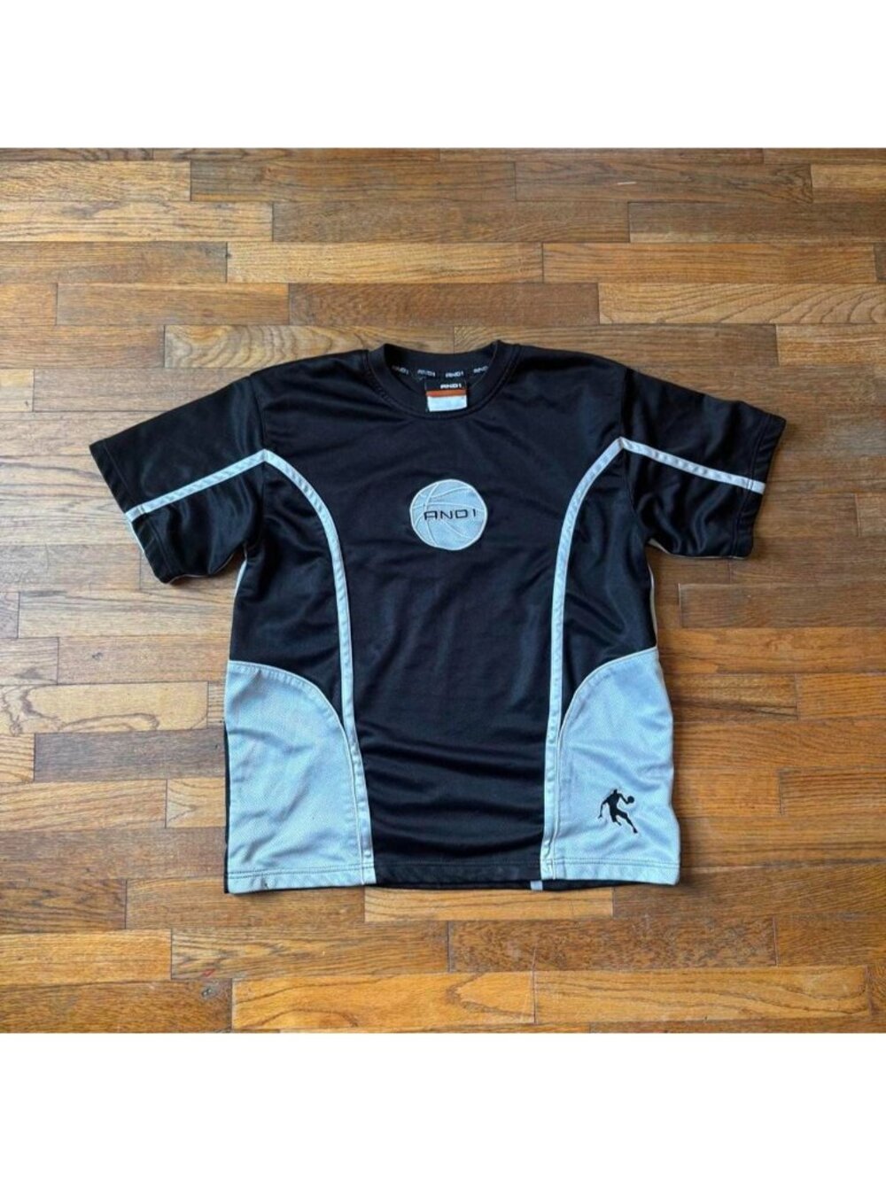 Vintage Y2K AND1 Basketball Jersey | Black & Gray